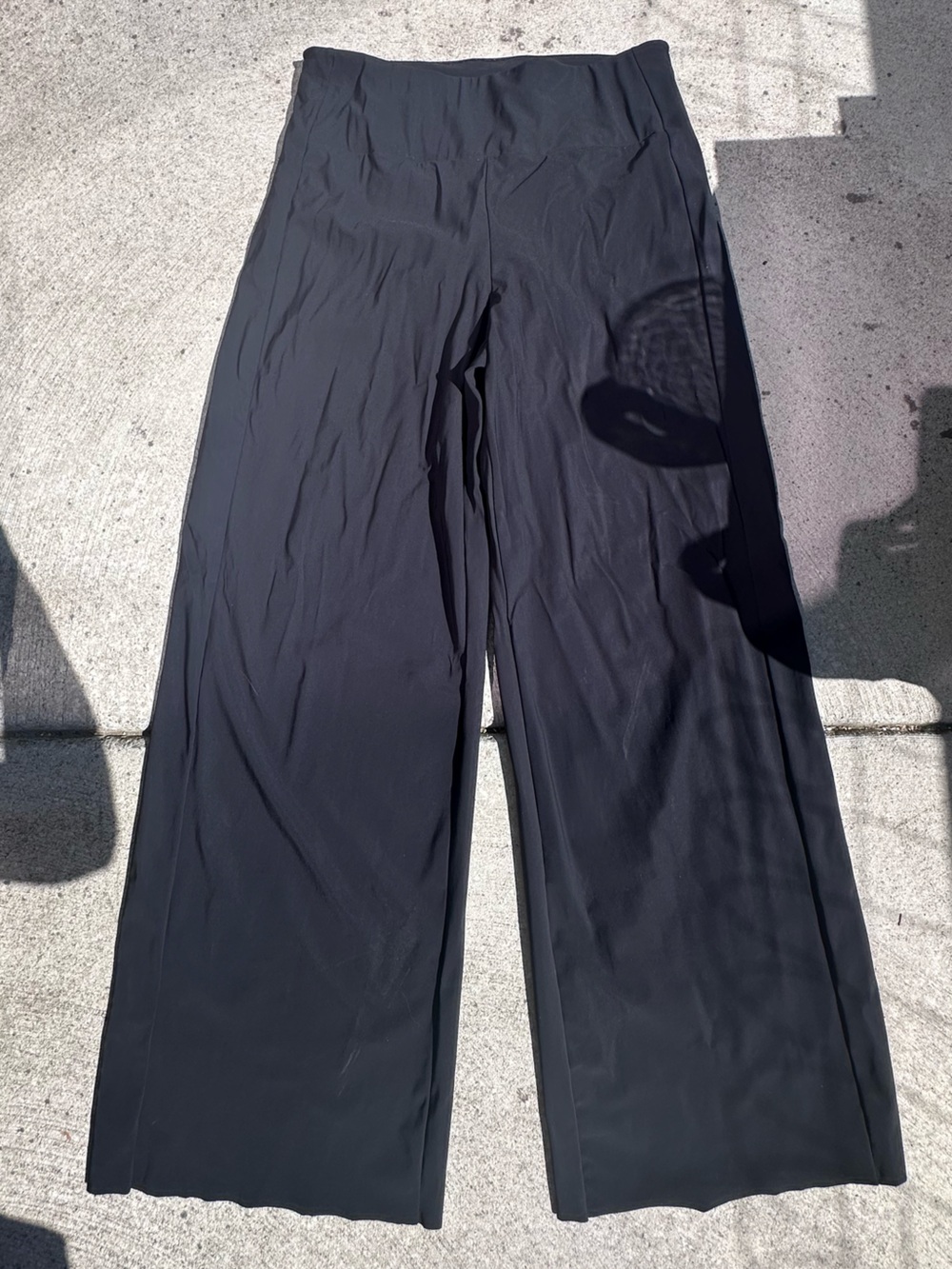 Athleta Black Wide-Leg Performance to Day to Night Pant Size M